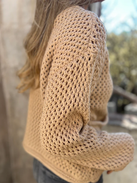 Coin Button Cardigan Sweater