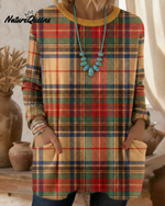 Colorful Square Art Print Pullover Sweater