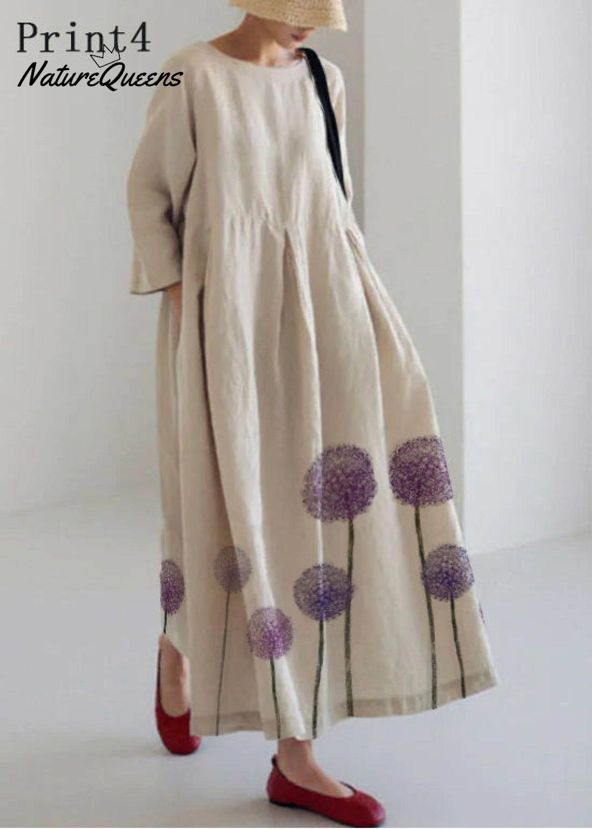 Apricot Cotton Dresses Pockets Patchwork Spring Print4 / S(Fit For Eu 38 - 40 Us 6 - 8 Uk/Au 10 -