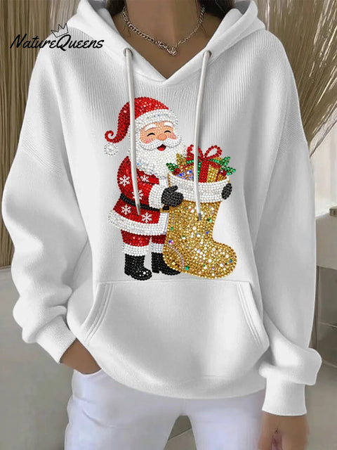 Women's Fun Santa Claus Print Sweatshirt