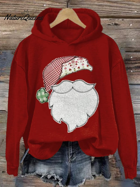 Women's Retro Santa Claus Print Sweatshirt