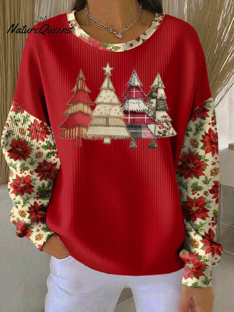 Women's Casual Christmas Tree Sweatshirt