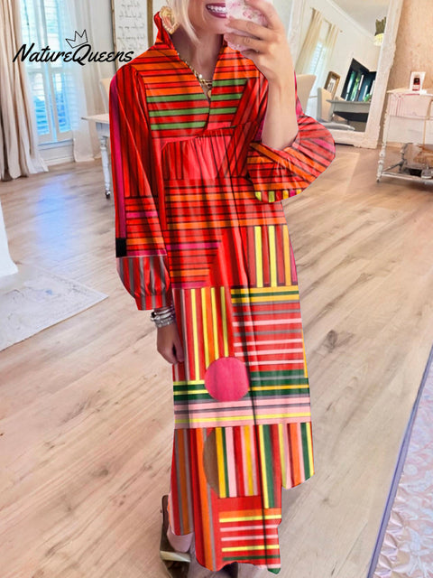 Casual Colorful Striped Dress