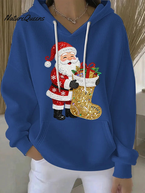 Women's Fun Santa Claus Print Sweatshirt