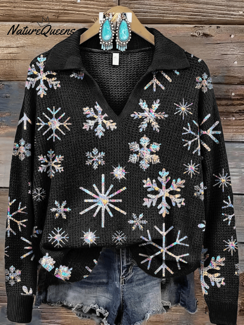 Women's Christmas Printed Knitted Sweater