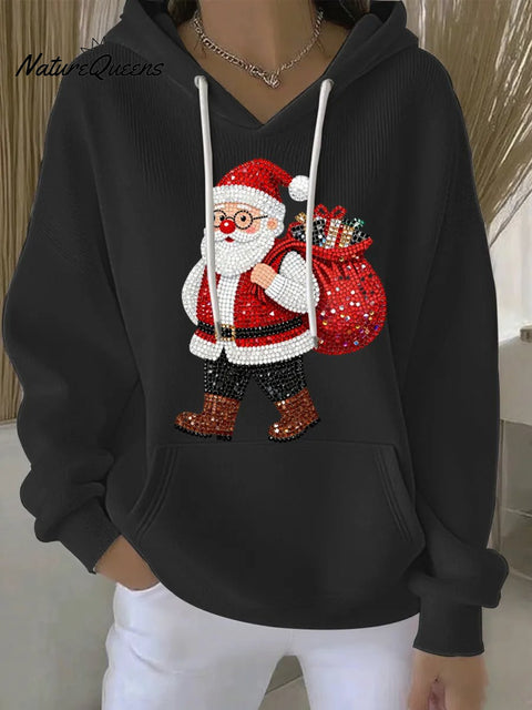 Women's Fun Santa Claus Print Sweatshirt