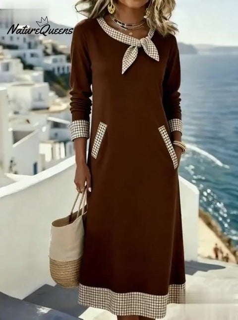 Women'S Casual Featured Patchwork Dress