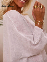 Women’s Cotton And Linen Casual Loose Tops