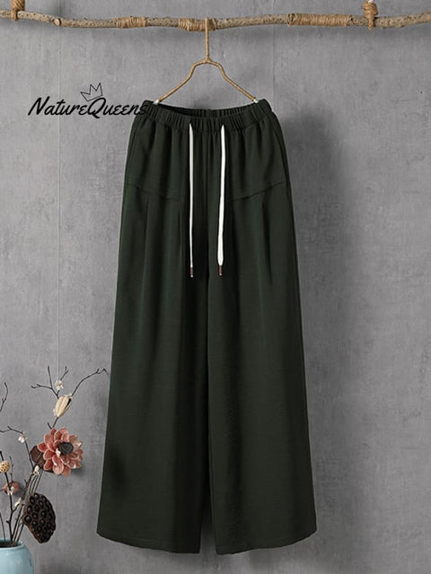 Women's Solid Color Simple Versatile Loose Casual Pants