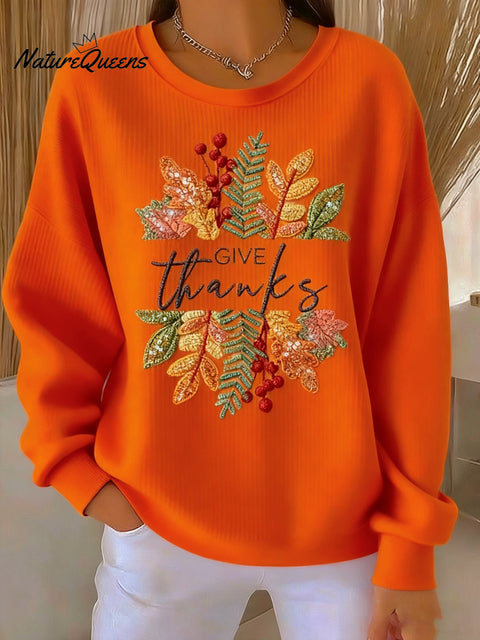 Women's Casual Autumn Thanksgiving Pumpkin Sweatshirt