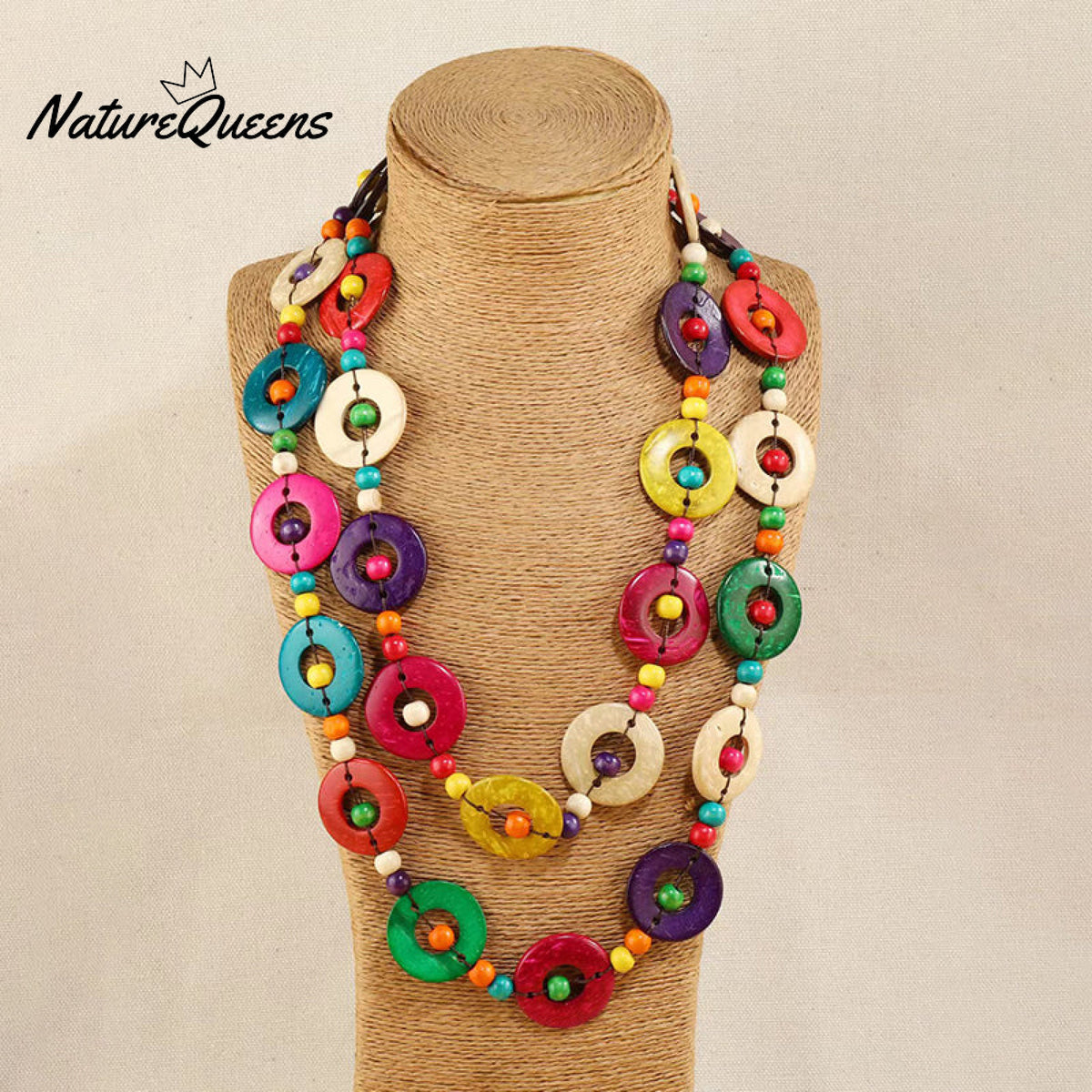 Casual Colorful Hand Beaded Necklace