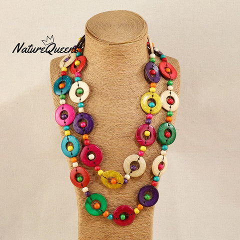 Casual Colorful Hand Beaded Necklace