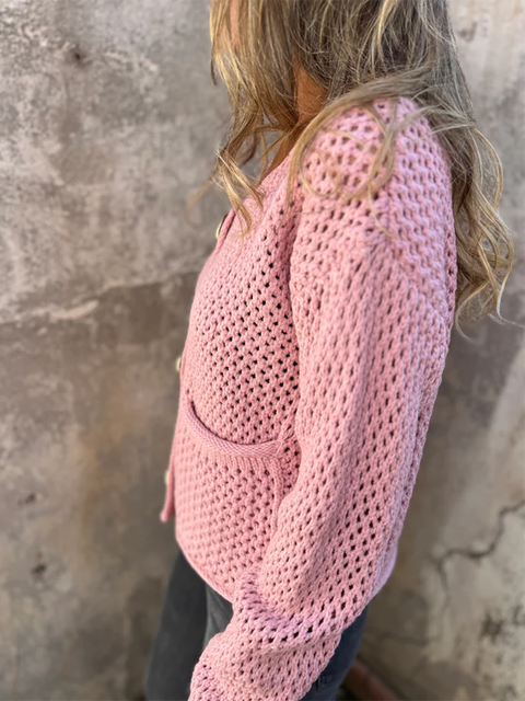 Coin Button Cardigan Sweater