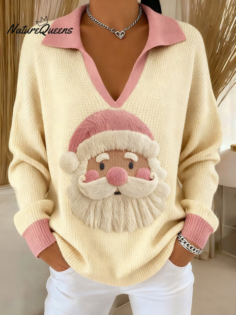 Women's Casual Retro Christmas Knitted Top