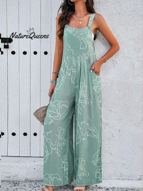 Fresh Green Sleeveless Jumpsuit