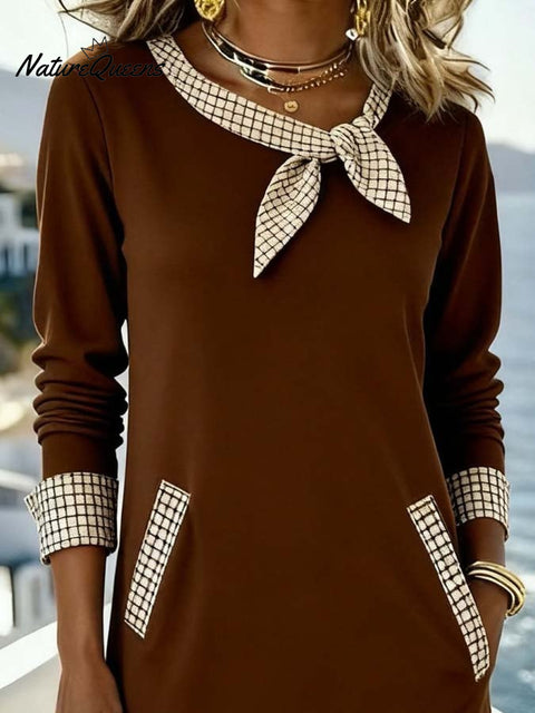 Women'S Casual Featured Patchwork Dress