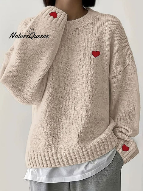 Women's Valentine's Day Heart Casual Sweater