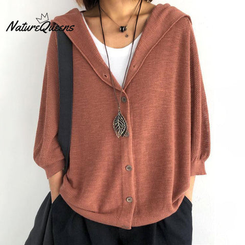 Solid Color Button Down Casual Comfy Knitwear