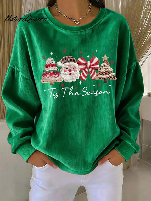 Women's Casual Christmas Print Long Sleeve Sweatshirt