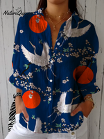 Women's spring and summer fashionable cotton and linen shirts 4b43