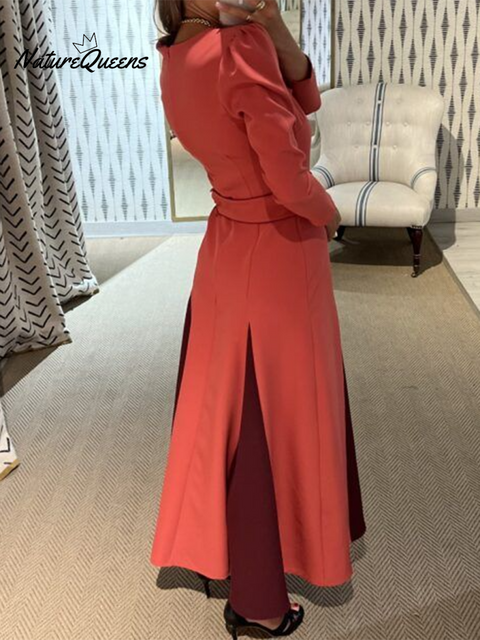 Women's Elegant Artistic Color Block Dress