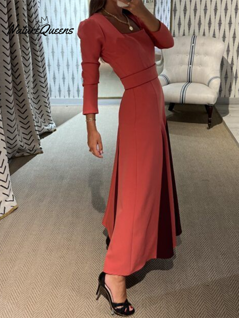 Women's Elegant Artistic Color Block Dress