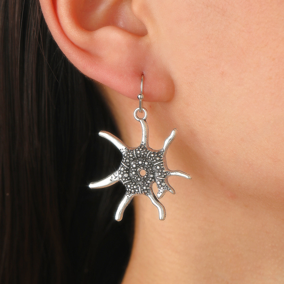 Ancient Silver Dolphin Earrings