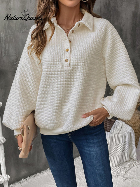 Women's Casual Knitted Jacquard Sweatshirt