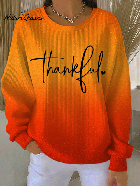 Women's Thanksgiving Blessing Printed Sweatshirt