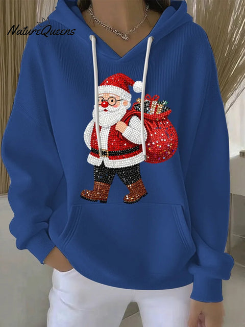 Women's Fun Santa Claus Print Sweatshirt