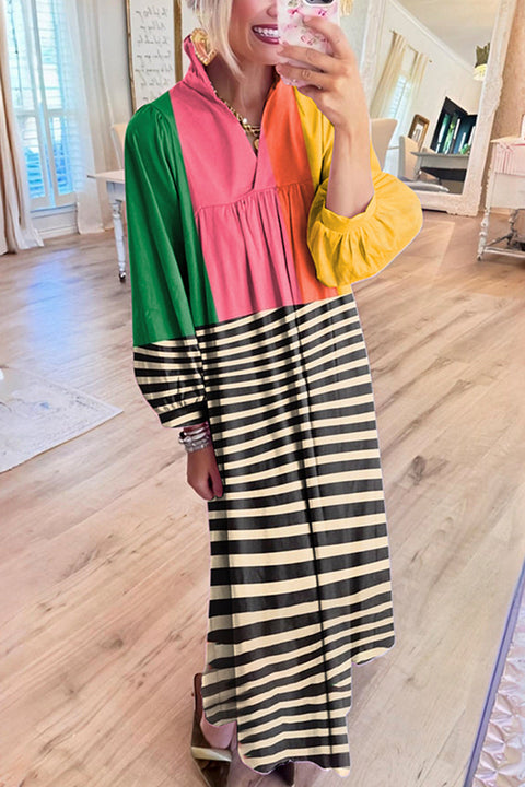 Casual Colorful Striped Dress