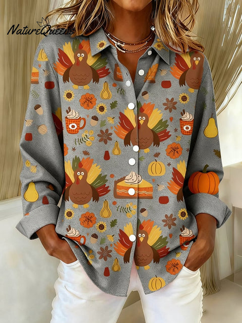 Women's Casual Autumn Thanksgiving Shirt