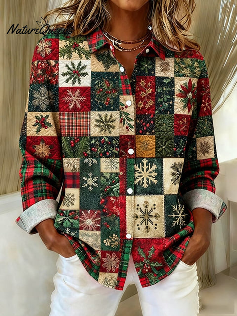 Women's casual Christmas shirt