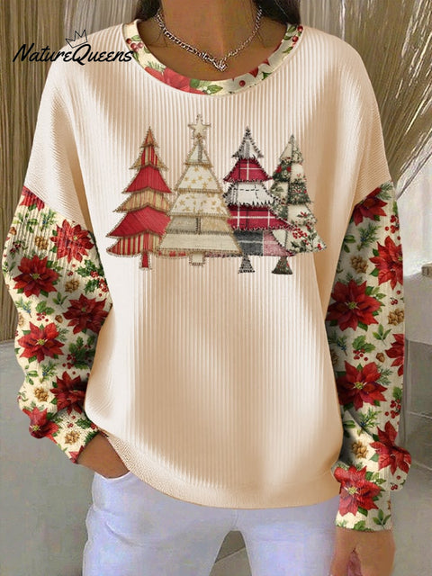Women's Casual Christmas Tree Sweatshirt