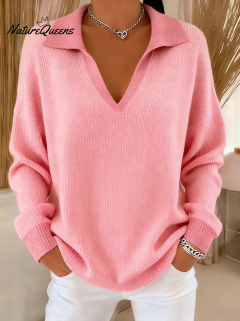 Women's Casual Retro Autumn And Winter Knitted Tops