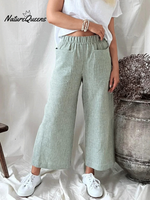 Women's Striped Pocket Casual Trousers