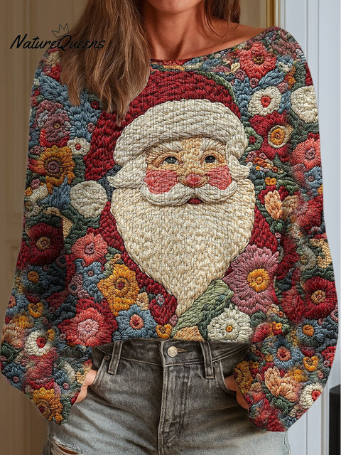 Women's Christmas Print Knit Top