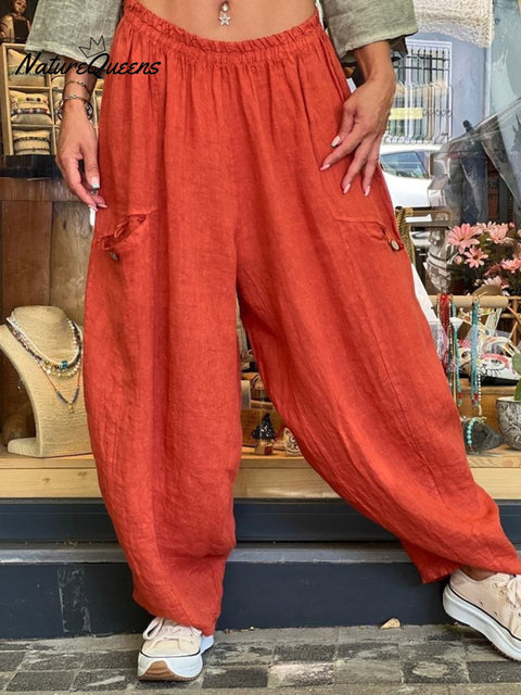 Casual Plain Slim Taper Pants