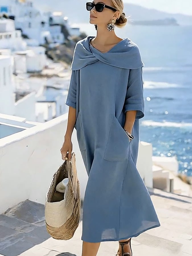 Women'S Casual Solid ColorDress