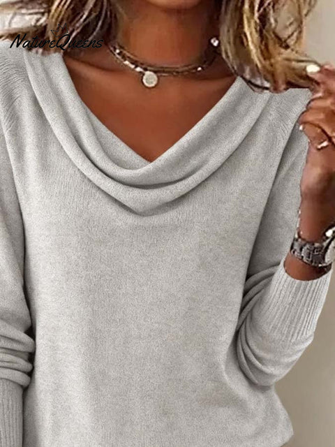 Women'S Casual Loose Long-Sleeved Top