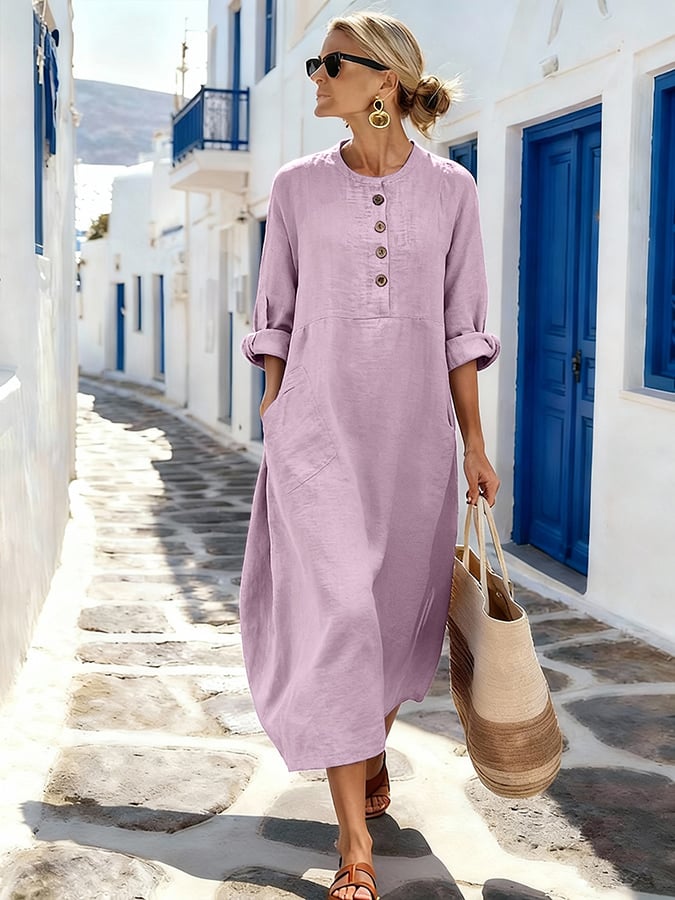 Women'S Casual Solid ColorDress