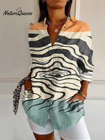 Vintage Bohemian Abstract Art Long Sleeve Shirt