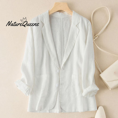 Casual thin cotton linen jacket