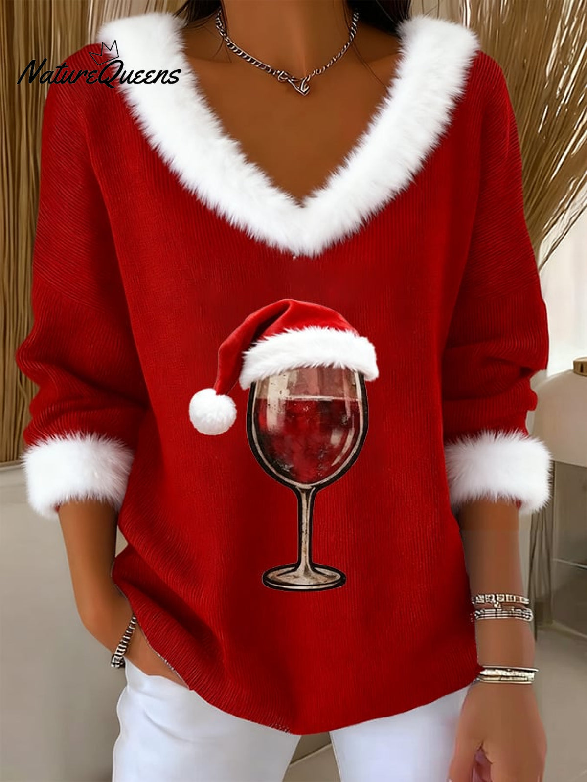 Women's Casual Retro Pink Plaid Fur Collar Top