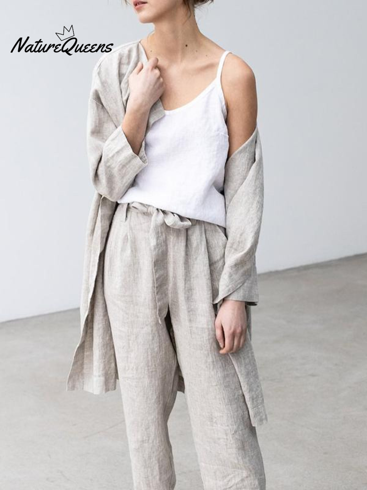 Spaghetti Strap Linen Blend Top