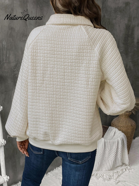 Women's Casual Knitted Jacquard Sweatshirt