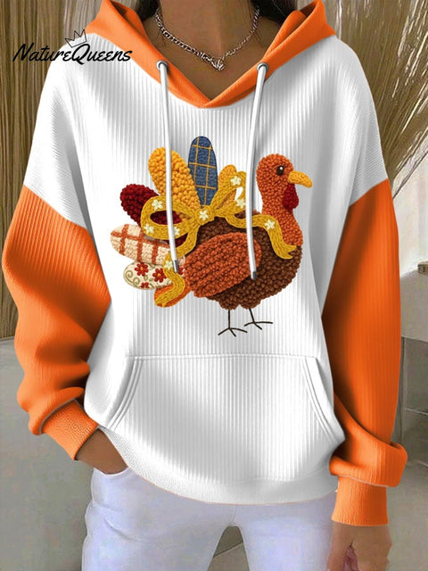 Women'S Thanksgiving Print Casual Hoodie Sweatshirt