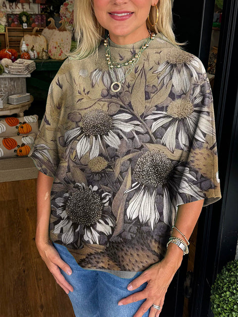 Casual Flower Patterned Top