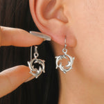 Ancient Silver Dolphin Earrings