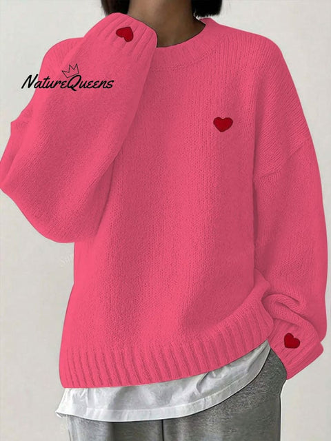 Women's Valentine's Day Heart Casual Sweater